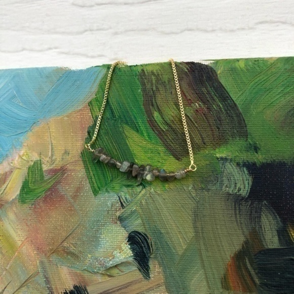 Raw Rutilated Quartz Gold Handmade bracelet NWT - Picture 3 of 9